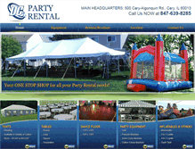 Tablet Screenshot of dcpartyrental.com